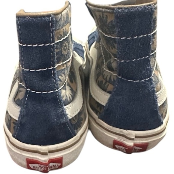 Vans SK8-Hi 138 Decon High Top Unisex Blue White Floral Lace Up Sneakers - Picture 7 of 8